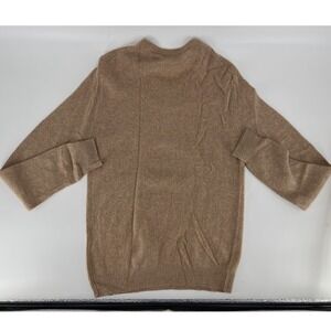Tivoli Mens V Neck Pullover Sweater Tan Size Medium 100% Yak